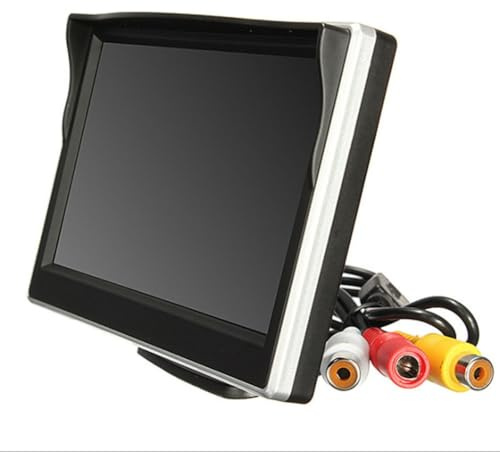 Lecreatekit AHD 1080P Rear View Car Monitor with 5-Inch TFT-LCD Display, DC 9V–36V Wide Voltage, AV1/AV2 Input, PAL/NTSC Auto-Switching, for Vehicle Backup Camera Systems