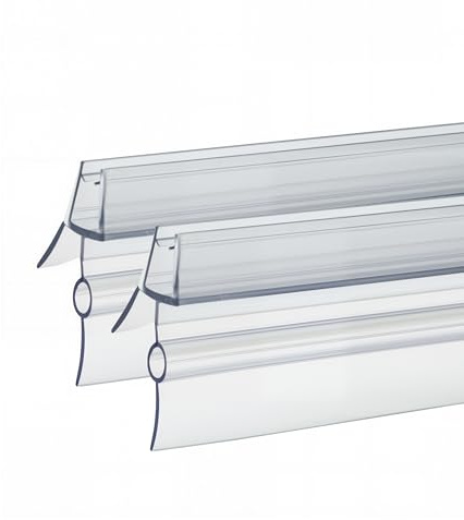 2Pcs 90cm Shower Door Seal Strip for 4-6mm Glass - Covers up to 23mm Gap - Ultra Clear Bath Shower Screen Seal Replacement with Adjustable Length, Transparent (for 4-6mm Glass)
