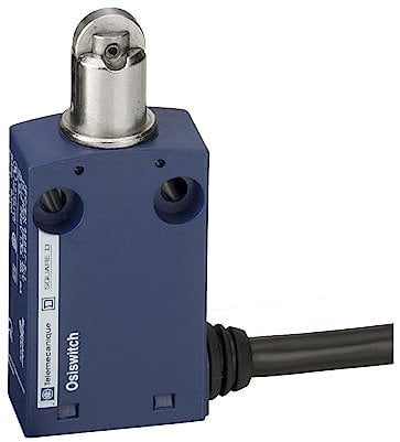 Telemecanique Sensors 40 mm Anique Sensors XCMN2102L1 Plastic Roller Plunger Limit Switch with Steel Series Xcmn Linear Head, 1 NC 1 NO SNAP ACTION Contact 1 m Cable