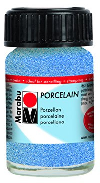 Marabu 110539555 Porzellandose, Glitzerblau, 2.8 x 2.8 x 4.2 cm