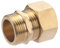 Raccord droit mâle laiton - bicone - pour tube cuivre - Filetage: 20x27 - Ø tube: 18