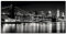 ARTland Wanddeko Glasbilder Wandbild Glas Bild einteilig 100x50 cm Querformat Skyline New York City Schwarz Weiß Manhattan Brooklyn Bridge Brücke Architektur Q2YR