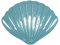 MSV Porte Savon PVC Coquillage Gris
