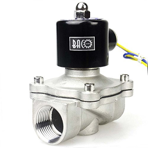 BACOENG AC 220V 1 Elettrico elettrovalvola Acciaio Inossidabile Solenoid Valve per Acqua Aria Olio NC