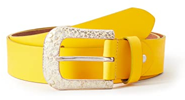 MGM Damen Gürtel Floral, Gr. 105 cm, Gelb (Gelb-rame 7)
