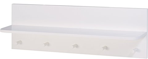roba Wandregal 'Dreamworld 3', Garderobe mit Ablage 90cm, für Baby-, Kinder- & Jugendzimmer, weiß