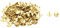 sourcing map 100pcs Clou Tapissier Pointe Tapissier Clou Tapis Punaise pour Meuble Décoration en métal Ton d'or 10 x 10 mm