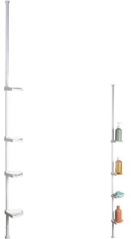 Premier Housewares Storage 4 Tier Corner Shelf | Bathroom Organizer