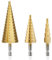 Set da 3 punte intagliate a gradini per trapano HSS a taglio esagonale da 4-12 mm/4-20 mm/4-32 mm, rivestite in titanio
