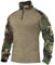 XKTTAC Combat Shirt Tactical mit 2-4 Taschen Herren Militär Ausrüstung Security Outdoor Polizei Hemd Bundeswehr Paintball Airsoft(B-Woodland/2 Taschen,L)