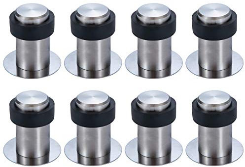 8 x Butoir de Porte en Inox Adhésif avec Caoutchouc 6 cm Butée de Porte au Sur ou Mur