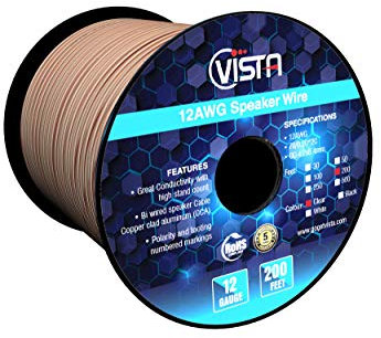 12AWG Speaker Cable 200 feet Flat Cable Hifi For Speakers AV receivers and Car Audio Systems Bi Wired Speaker Cables Loudspeaker Cable CCA
