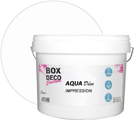 Peinture impression murale acrylique blanc aspect mat Aqua Déco - 10L