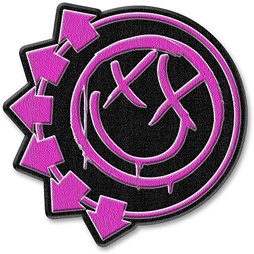 Rock Off Toppa Pink Neon Six Arrows 8cm Rund 1 Iron-on Patch