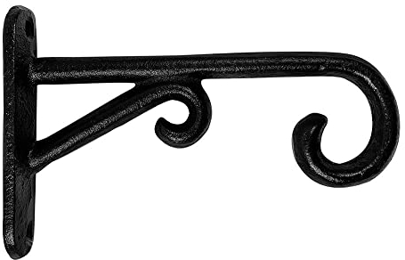 zeitzone Wandhaken für Blumenampel Wandhalter Blumentopf Gusseisen Schwarz Vintage 12cm