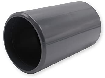 Manguito largo de PVC-U I 50 mm I 1 1/2 pulgadas I 9 centímetros I Conector para tubos de PVC y accesorios de PVC I bm_201