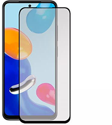 Movilrey Protector de Xiaomi Redmi Note 11S Negro Pantalla Cristal Templado Vidrio 9H para movil