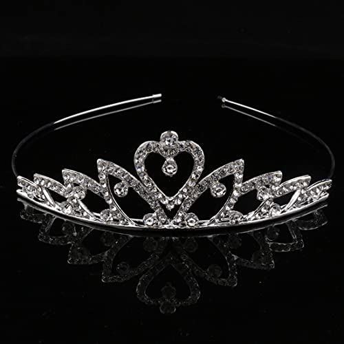 1 Stück Kristallkrone Tiara, Hochzeit Braut Tiara Prinzessin Krone Hochzeit, Prinzessin Party, Geburtstag, Abschlussball, funkelnde runde Tiara, Braut Kristall Tiara Krone