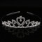 1 Stück Kristallkrone Tiara, Hochzeit Braut Tiara Prinzessin Krone Hochzeit, Prinzessin Party, Geburtstag, Abschlussball, funkelnde runde Tiara, Braut Kristall Tiara Krone