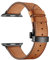 Cinturino in Pelle per Apple Watch Band 49mm 45mm 44mm 42mm，Cinturini Sportivi di Ricambio Cinturino in Vera Pelle per Iwatch Series Ultra 2/Ultra/9 8 7 6 SE 5 4 3 2 1,black button brown,42/44/45/49mm