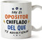 MUGFFINS Tazas para OPOSITOR hombre - En Español - Todos te advirtieron - 11 oz / 330 ml - Regalo original y divertido