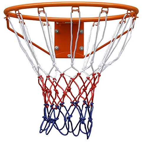 AOKUNG Basketball Faltbarer Reifen, Basketballnetz, Indoor/Outdoor Hängendes Basketballnetz, Allwetter-Basketballnetz, Wandbehang 45,7 cm