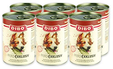 DIBO – EXKLUSIV Pferd, 6 x 400g - Dose aus reinem Muskelfleisch – Single Protein, Qualität
