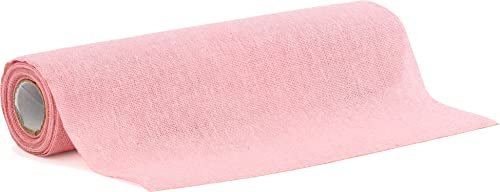 100%Mosel Tischläufer Leinenoptik, in Rosa (28 cm x 5 m), dekoratives Tischband aus Stoff, natürliche Tischdeko für Geburtstage & Hochzeiten, Dekoration zu besonderen Anlässen