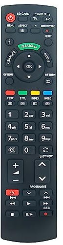 VINABTY Sostituzione del telecomando N2QAYB000487 Adatta per Panasonic LCD TV Plasma TV TH-32LRG20B TH-32LRG20E TH-42LRG20B TH-42LRG20E TX-L19E3B TX-L19E3E TX-L22X20B TX-L22X20E TX-L22X20L TX-L24C3B