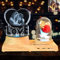 Angry Egg Boy LOVE Herzförmige Fotoanpassung Bilderrahmen in Kristall 3D-Kristall Rotation Kristall Fotorahmen mit Rosen Bestes Geschenk für Paare, Liebe, Frauen, Männer, Hochzeit