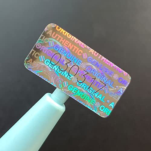 GQYHLABO Garantiemarken, 280 Stück, Silber, 20 x 10 mm, mit Hologramm-Etikett mit Seriennummer, manipulationssicher, selbstklebend, für Papier, Karton, Glas, Kunststoff, Folie uvm.