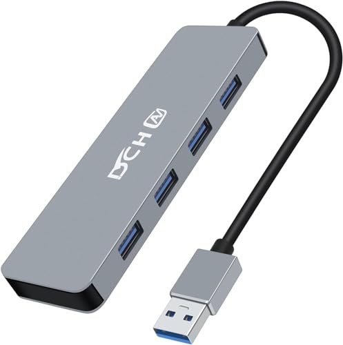 DCHAV Hub USB 4 ports, hub USB 3.0 multiport pour ordinateur portable, PC, répartiteur USB multiple 1 entrée 4 sorties pour clavier, souris, clé USB, imprimante, compatible avec ordinateur de bureau