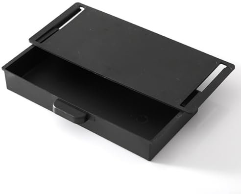 ABS sotto scrivania cassetto organizer contenitore per ufficio penna titolare adesivo (nero)