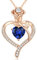 CDE Jewellry Birthstone Collana Donne, 925 Sterling Silver Rose Gold Jewellry Rose Heart Collana Pendente Anniversario Compleanno Regalo di Natale per donne Moglie Mamma Fidanzata Lady Suo 09