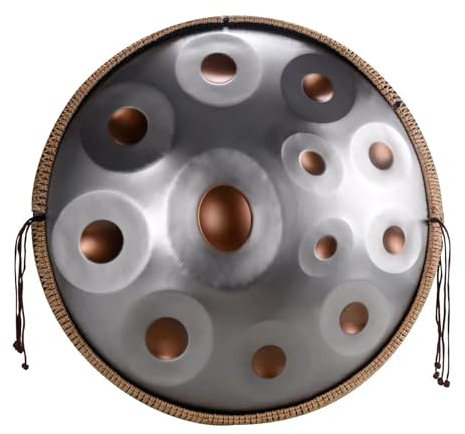 ORANGES Handpan Drum 12 Notes 22 Inches Steel Adult's Handpan 440Hz/432Hz Hand Pan for Beginners Gift Kids Meditation with Soft Hand Pan Bag (Color : 12 notes, Size : 440Hz)