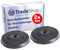 Trade-Shop Lot de 2 filtres à charbon actif Ø 230 mm compatibles avec les hottes aspirantes Faber Rex Wpro Smeg Viva Zerowatt Remplace CZ5101X0 Z5101X0 VVZ11V10 11005728 11005736 11005732