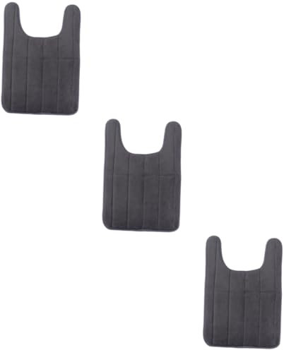 Alipis 3st Closetool Bodenmatte Badezimmerzubehör Grauer Teppich Toilettenkissen Badezimmermatten Badezimmerteppich Toilettenvorleger Badteppich Badematte Komfort rutschfest Speicher Pad