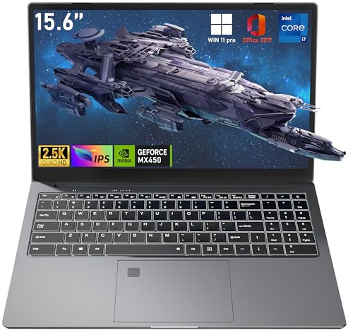 Amita Laptop, 15.6 FHD Display, i7-1185G7(up to 4.8GHz) with MX450 High Performance Laptop,Long Battery Life, USB-C, Webcam, HDMI, Wi-Fi 6, BT, Grey(32+512G)