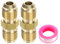 PATIKIL 1/4 Inch Male Flare x 1/4 Inch Male Flare Connector, 2Pcs SAE 45 Degree Flare Brass Adapter Union Tube Coupler Flare Pipe Fitting for Air Gas Line Refrigeration HVAC