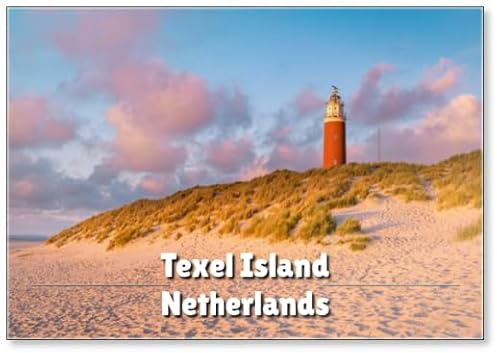 Kühlschrankmagnet Leuchtturm Texel Island Niederlande Leuchtturm bei Sonnenuntergang auf der Insel Texel