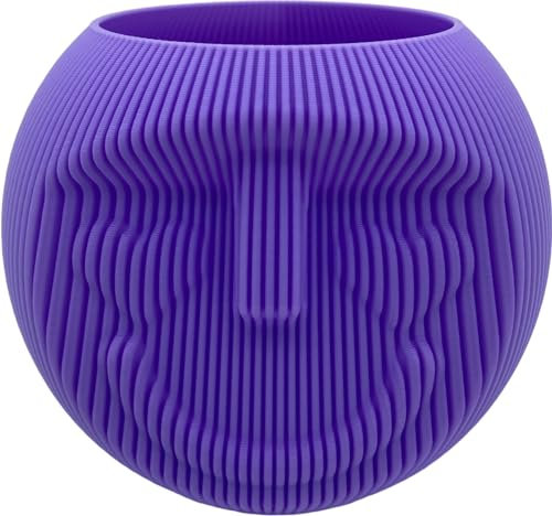 Vase Lovely Face - Lila, lustige Vase mit Gesicht, rund, Blumentopf, Übertopf, Smiley, Kopf, lustig