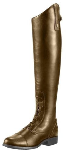 WEHAM Marrón,40,Botas ecuestres para hombre y mujer, estilo retro, con cordones, de cuero PU, botas de caballero, botas largas para montar al aire libre para principiantes