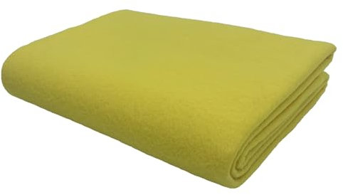 EDGEAM Bastelfilz 100x90cm Filzstoff 1,4mm dick Filz zum Basteln Polyester Felt Fabric für Handarbeit DIY Nähprojekt Patchwork Dekorationen (Gelb, 100cm x 90cm)