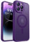 CANSHN Magnetic Compatible with iPhone 14 Pro Max Case(6.7 Inch), Upgraded [Full Camera Protection] [Compatible with Magsafe] [Translucent Matte] Shockproof Protective Phone Case Cover - Deep Purple