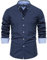 Hemd Herren Langarm Herbsthemd Regular Businesshemd Herren Freizeithemd Regular Fit Men Shirts Freizeithemd Navy 2XL
