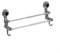 Double barre porte-serviettes à ventouse réglable pour salle de bain cuisine double pôle porte-serviettes pour cuisine douche (gris)