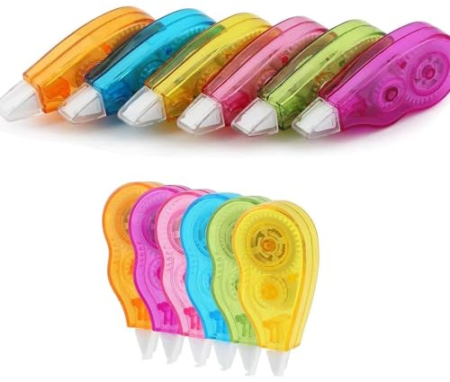 MZOYOURO 12 Stück Korrekturroller Korrekturmaus,4mx 5mm Korrekturbänder Set Mini mit Schutzkappe,Schulsachen Aesthetic,Fenster Korrigieren Roller für Kinder Schüler Büro Zuhause Schule