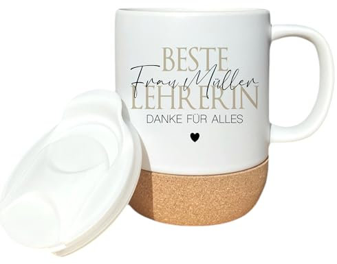 Manufaktur Liebevoll I Beste Lehrerin Tasse personalisiert, Lieblingslehrerin mit Namen, Namenstasse Lehrerin Geschenk Abschied Schule, Abschiedsgeschenk Dankeschön Tasse (Lehrerin)