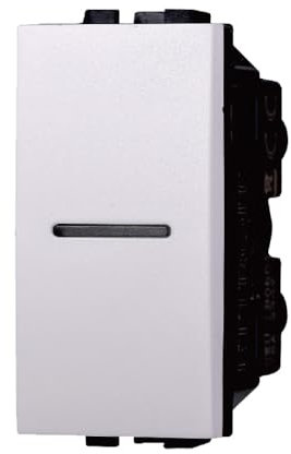 1 MODULO INTERRUTTORE ASSIALE 16A, BIANCO, COMPATIBILE CON BTICINO LIVING, MODULI E FRUTTI 100% COMPATIBILI, MATERIALI DI ALTA QUALITA'