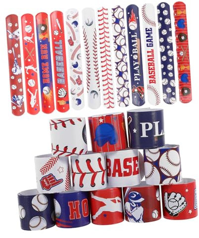 Supvox 24stücke Sportthema Pvc Schlagarmbänder Baseball Schlagarmband Für Partygeschenke Und Aktivitäten
